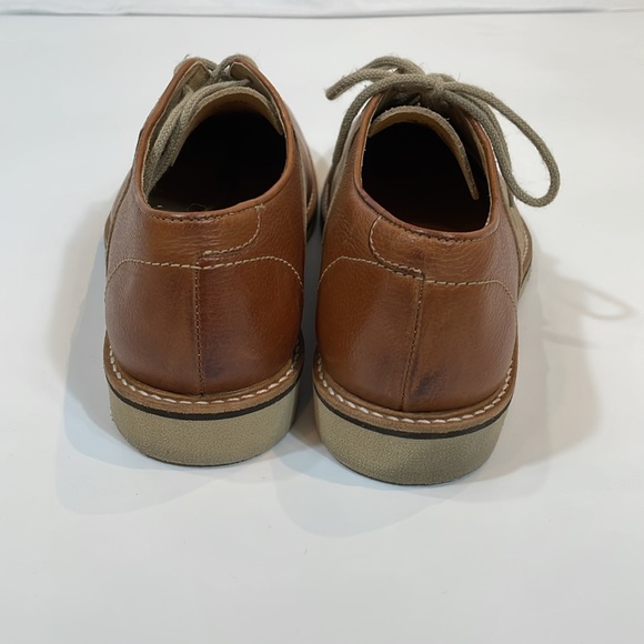 1901 Leather Oxford Loafers Size 10 M Brown And Tan Cushioned Soft Sole EUC - Picture 4 of 11